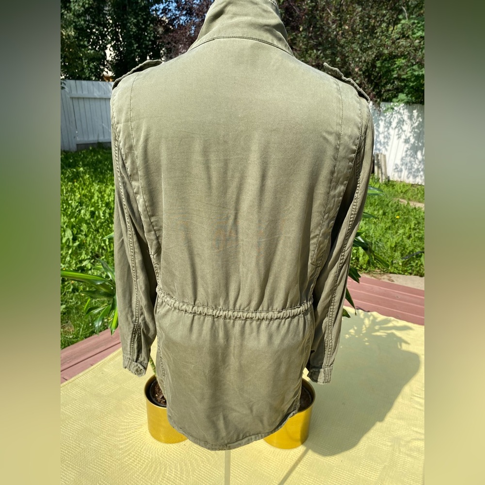Buffalo Women’s Large Green Stand Up Collar Military Style Jacket - Picture 5 of 5